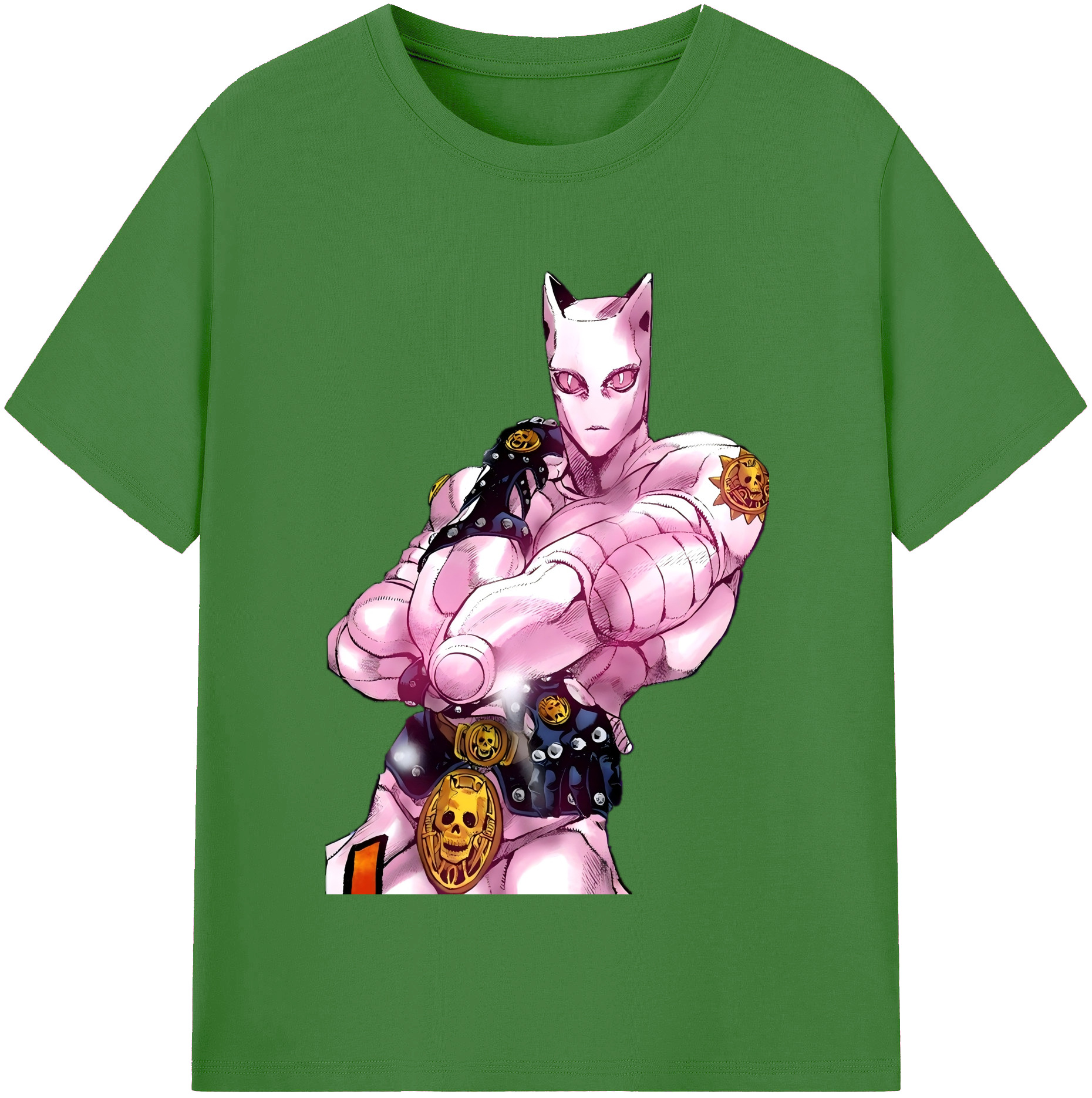 （画像用） ジョジョの奇妙な冒険 きら よしかげ JoJo's Bizarre Adventure Kira Yoshikage レディースカジュアルプリントTシャツ（綿100％）